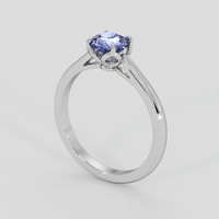 1.07 Ct. Purplish Blue Sapphire Ring, 14K White Gold 2