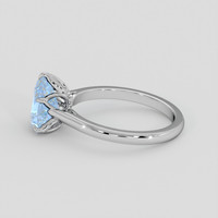 2.06 Ct. Blue Sapphire Ring, 14K White Gold 4