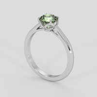 1.16 Ct. Yellowish Green Sapphire Ring, 14K White Gold 2