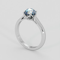1.28 Ct. Bi Color Sapphire Ring, 14K White Gold 2