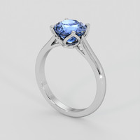 2.10 Ct. Blue Sapphire Ring, 14K White Gold 2