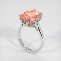 12.01 Ct. Padparadscha Sapphire Ring, 14K White Gold 2