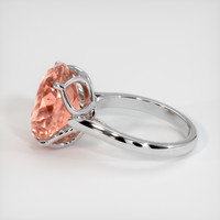 12.01 Ct. Padparadscha Sapphire Ring, 14K White Gold 4