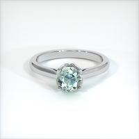 0.96 Ct. Sapphire Ring, 14K White Gold 1