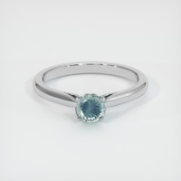 0.63 Ct. Sapphire Ring, 14K White Gold 1