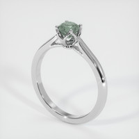 0.59 Ct. Sapphire Ring, 14K White Gold 2