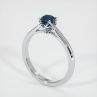 0.58 Ct. Sapphire Ring, 14K White Gold 2