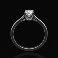 0.54 Ct. Sapphire Ring, 14K White Gold 3
