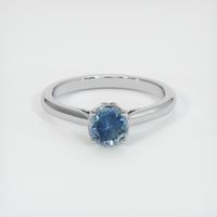 0.90 Ct. Sapphire Ring, 14K White Gold 1