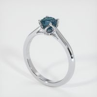 0.90 Ct. Sapphire Ring, 14K White Gold 2