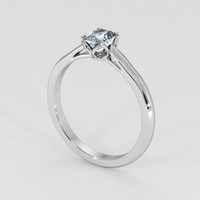 0.52 Ct. Bluish Grey Sapphire Ring, 14K White Gold 2