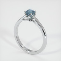 0.61 Ct. Sapphire Ring, 14K White Gold 2