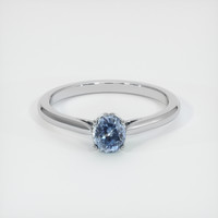 0.90 Ct. Sapphire Ring, 14K White Gold 1