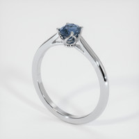 0.90 Ct. Sapphire Ring, 14K White Gold 2