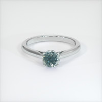 0.74 Ct. Sapphire Ring, 14K White Gold 1