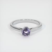 0.74 Ct. Purple Sapphire Ring, 14K White Gold 1