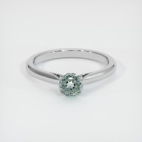 0.61 Ct. Sapphire Ring, 14K White Gold 1