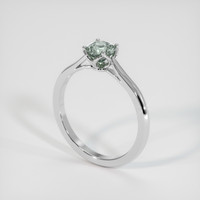 0.74 Ct. Sapphire Ring, 14K White Gold 2