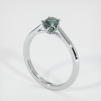 0.84 Ct. Sapphire Ring, 14K White Gold 3