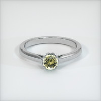 0.48 Ct. Sapphire Ring, 14K White Gold 1