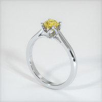 0.81 Ct. Sapphire Ring, 14K White Gold 2