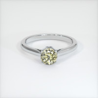 0.79 Ct. Yellow Sapphire Ring, 14K White Gold 1