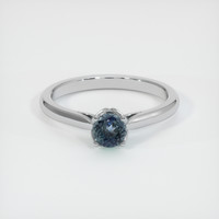 0.61 Ct. Sapphire Ring, 18K White Gold 1