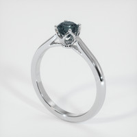 0.61 Ct. Sapphire Ring, 18K White Gold 2