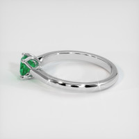 0.57 Ct. Emerald Ring, 18K White Gold 4