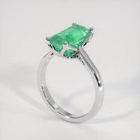 2.69 Ct. Emerald Ring, 18K White Gold 2