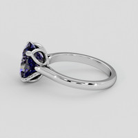 3.55 Ct. Bi Color (Peacock) Tanzanite Ring, 18K White Gold 4