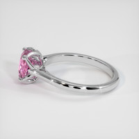 1.20 Ct. Pink Sapphire Ring, 18K White Gold 4