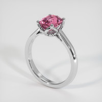 2.18 Ct. Pink Sapphire Ring, 18K White Gold 2