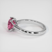 2.18 Ct. Pink Sapphire Ring, 18K White Gold 4