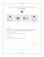 Ruby Ring 3.09 Ct. 18K White Gold Appraisal