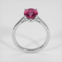 3.09 Ct. Purplish Red Ruby Ring, 18K White Gold 3