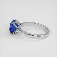 2.00 Ct. Blue Sapphire Ring, 18K White Gold 4
