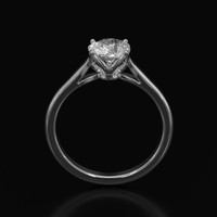1.37 Ct. White Sapphire Ring, 18K White Gold 3