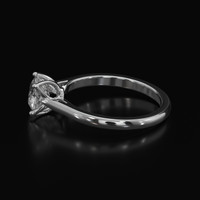 1.37 Ct. White Sapphire Ring, 18K White Gold 4