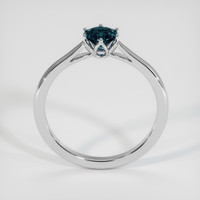 0.84 Ct. Greenish Blue Sapphire Ring, 18K White Gold 3