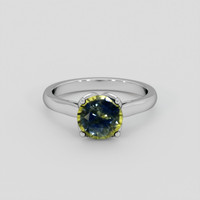 1.81 Ct. Bi Color Sapphire Ring, 18K White Gold 1