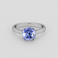 2.01 Ct. Violet Sapphire Ring, 18K White Gold 1