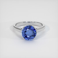 3.95 Ct. Blue Sapphire Ring, 18K White Gold 1