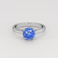 1.73 Ct. Blue Sapphire Ring, 18K White Gold 1