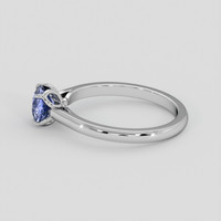 1.07 Ct. Purplish Blue Sapphire Ring, 18K White Gold 4