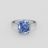 7.20 Ct. Blue Sapphire Ring, 18K White Gold 1