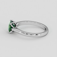 1.60 Ct. Green Sapphire Ring, 18K White Gold 4