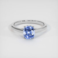1.68 Ct. Blue Sapphire Ring, 18K White Gold 1