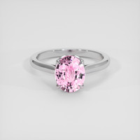 2.23 Ct. Pink Sapphire Ring, 18K White Gold 1