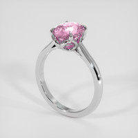 2.23 Ct. Pink Sapphire Ring, 18K White Gold 2